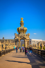 Famous Zwinger palace (Der Dresdner Zwinger) Art Gallery of Dresden, Saxrony, Germany