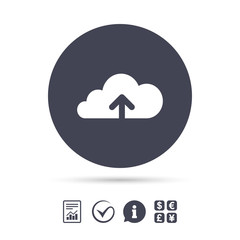 Upload to cloud icon. Upload button.