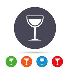 Wine glass sign icon. Alcohol drink symbol.