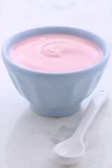 Fresh strawberry yogurt