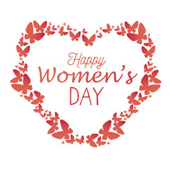 happy womens day card vector illustration design