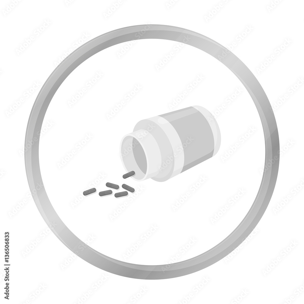 Wall mural Medicines icon monochrome. Single medicine icon from the big medical, healthcare monochrome.