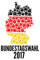 Obraz premium German federal election 2017 with German text
