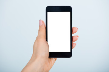Woman Hand Holding Mobilephone