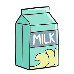 Funny Blue green fresh milk - vector.
