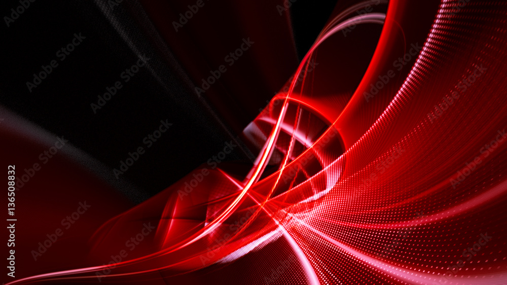 Poster abstract red background. detailed computer graphics