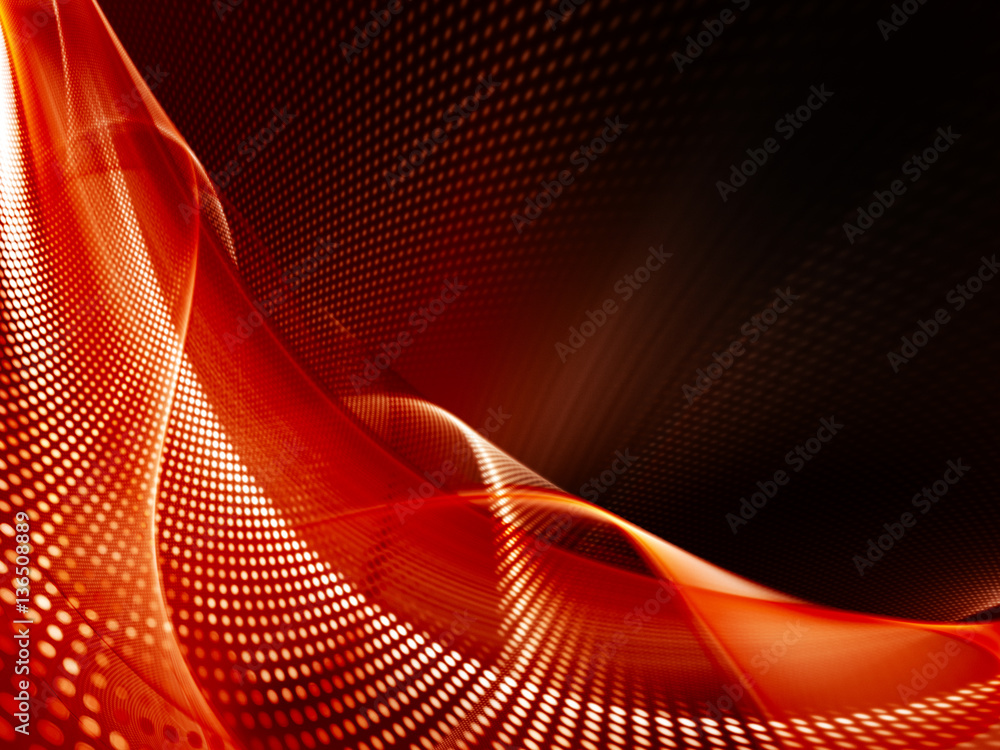 Poster abstract background element. fractal graphics series. three-dimensional composition of glowing lines