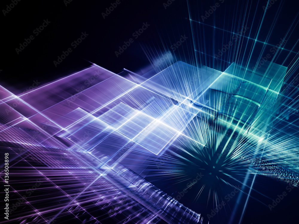 Poster abstract background element. fractal graphics series. three-dimensional composition of intersecting 