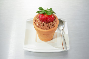 Strawberry dessert berry mousse.