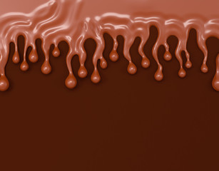 Beautiful chocolate background. 3d illustration 3d rendering