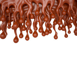 Beautiful chocolate background. 3d illustration 3d rendering