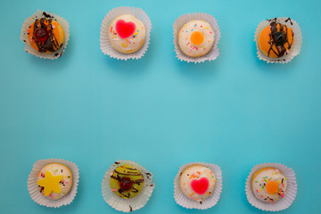 Colorful of mini donut dessert