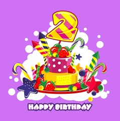 birthday cake number