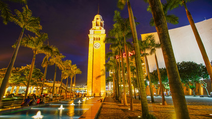HongKong, HK, Hong Kong Clock Tower night view in Tsim Sha Tsui, night view architecture, city, tower, building church, clock tower, asia, kowloon, clock, tower, china, travel, tourism, landmark, old