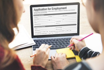 Application For Employment Form Job Concept