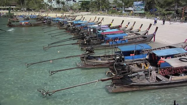 Long Tail Boats on Ao Loh Lam Beach