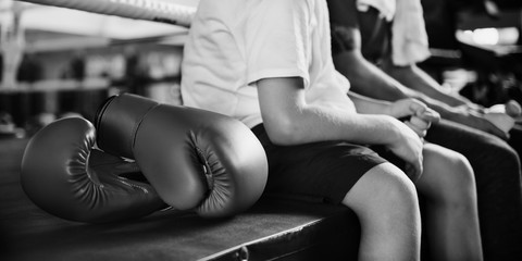 Young Boy Trainer Relaxation Lifestyle Concept