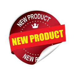 Obraz premium New product red Round Stickers.