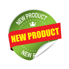 New product green Round Stickers.