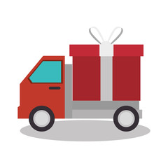 truck delivery service isolated icon vector illustration design