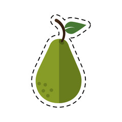 cartoon pear fruit health diet icon vector illustration eps 10