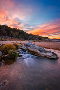 Pedernales Falls State Park At Johnson City, Texas.