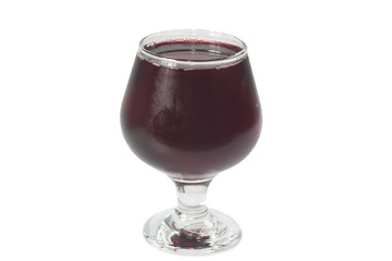 Glass of juice isolate on white