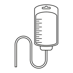 blood bag donate icon thin line vector illustration eps 10