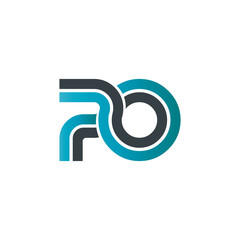Initial Letter PO Linked Design Logo