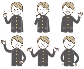制服　男の子　表情