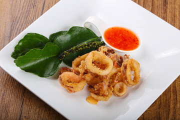 Fried squid rings