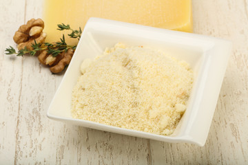 Fototapeta na wymiar Parmesan grated cheese