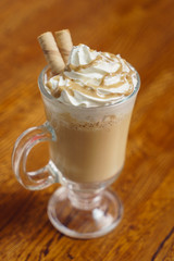 hot chocolate with whipped cream