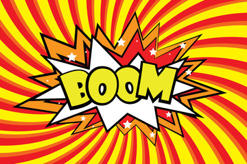 Boom Comic sound effects in pop art style