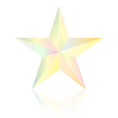Vector illustration pastel star on white background