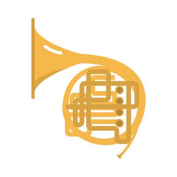 Trombone Tuba Trumpet Classical Sound Vector Illustration.