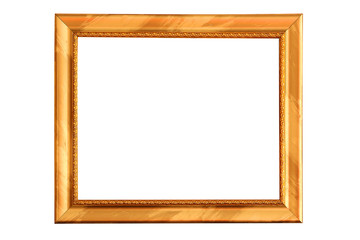 frame gold isolated on white.