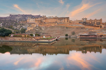Fototapeta na wymiar Amer Fort is located in Amer, Rajasthan, India.