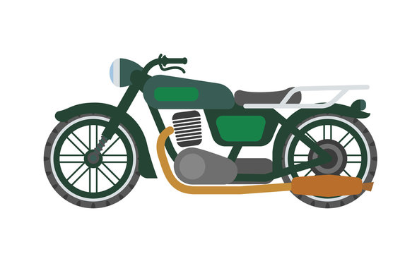 Motorcycle motorbike flat vector icon