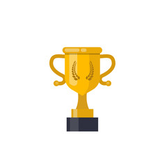 Flat vector golden cup award prize .