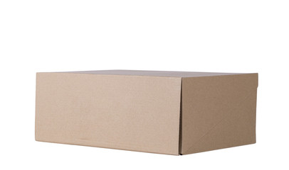 Empty cardboard box isolated on the white background.