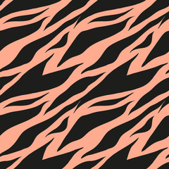Cute pink seamless pattern in vector. Grunge wallpaper. Abstract zebra and tiger texture.