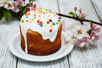 Easter bread and eggs