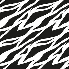 Naklejka premium Cute seamless pattern in vector. Grunge wallpaper. Abstract zebra and tiger texture.