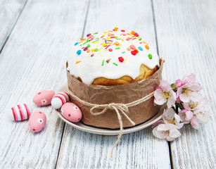 Easter bread and eggs