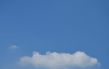 cloud floating on bright sky in sunny day