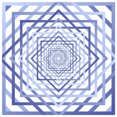 Background from a pattern of squares crossed blue gradient depth corridor