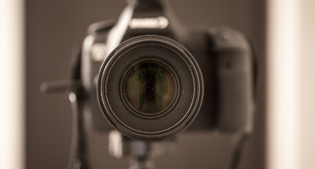 the camera close-up , broken lenses