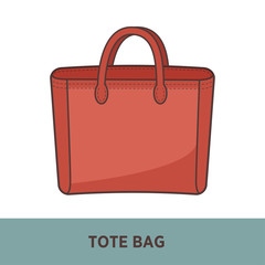 Vector fashion bag isolated on white