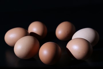 Black white eggs